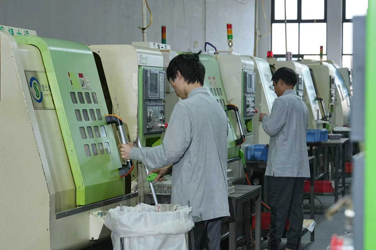 Team operating production equipment