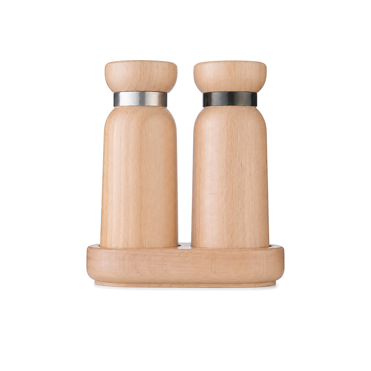 OEM 2-Piece Beech Wood Salt & Pepper Grinder Set — image 1