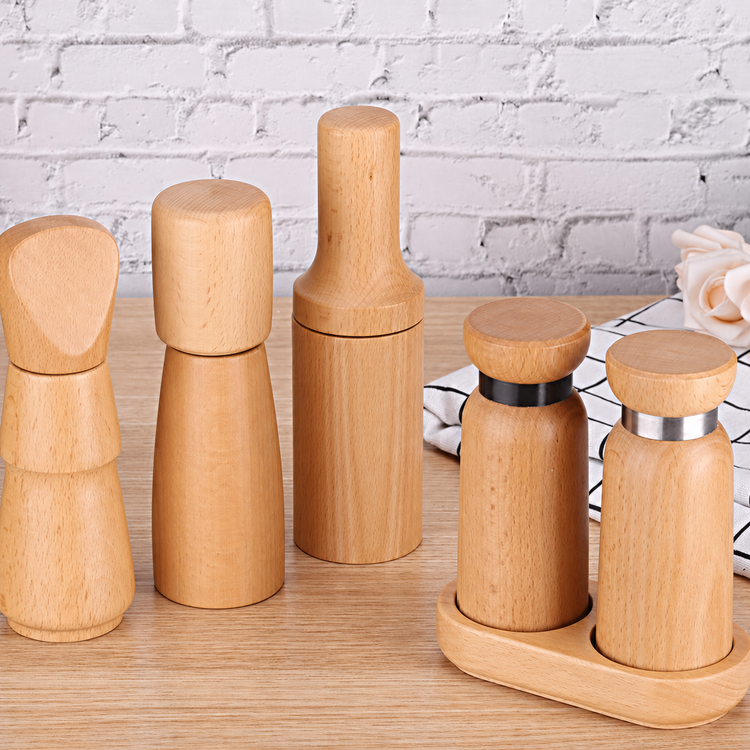 Wholesale Classic Beech Wood Pepper Grinder — image 3