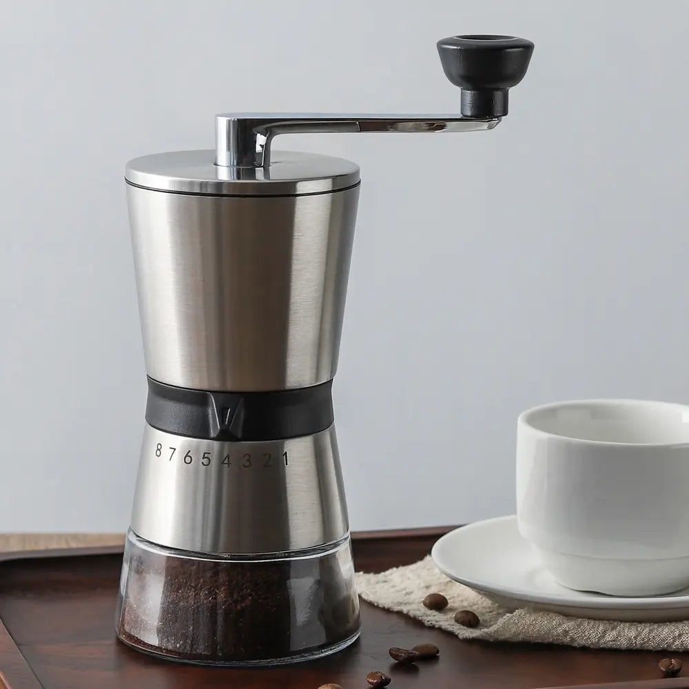 Stainless-steel manual coffee mill, model 1070163