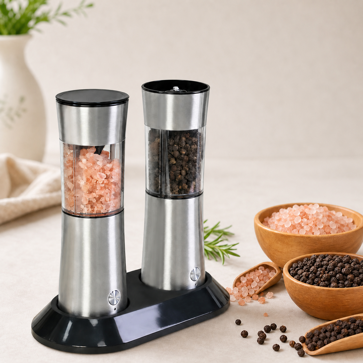 OEM Gravity Electric Salt & Pepper Grinder Set — image 1