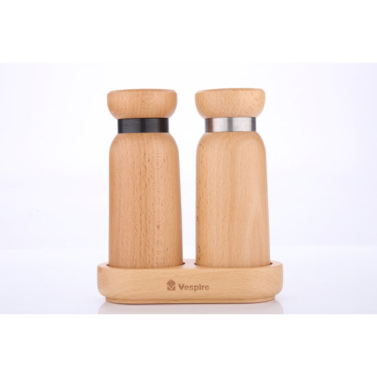 OEM 2-Piece Beech Wood Salt & Pepper Grinder Set