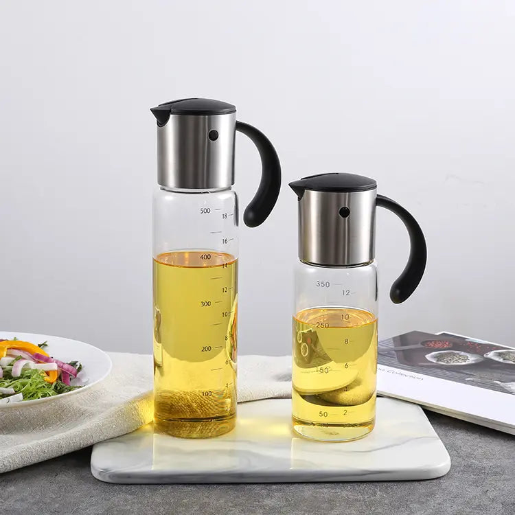 Stainless-steel gravity oil dispenser, models 1060127 and 1060128