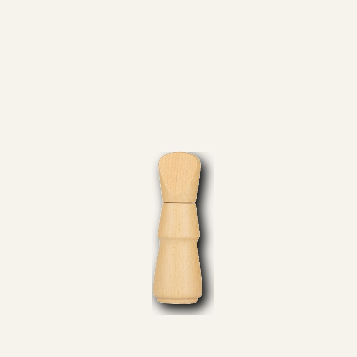 A15008 sculpted natural beech pepper mill, 210 mm