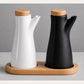 ODM Sculptural Black & White Oil Cruet Set