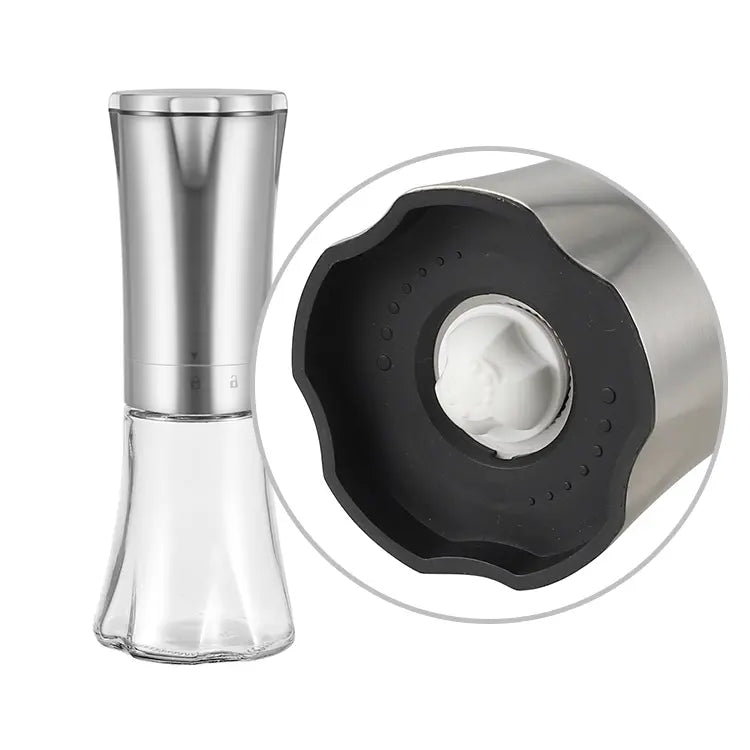 Lotus-form gravity spice grinder, model 1050011