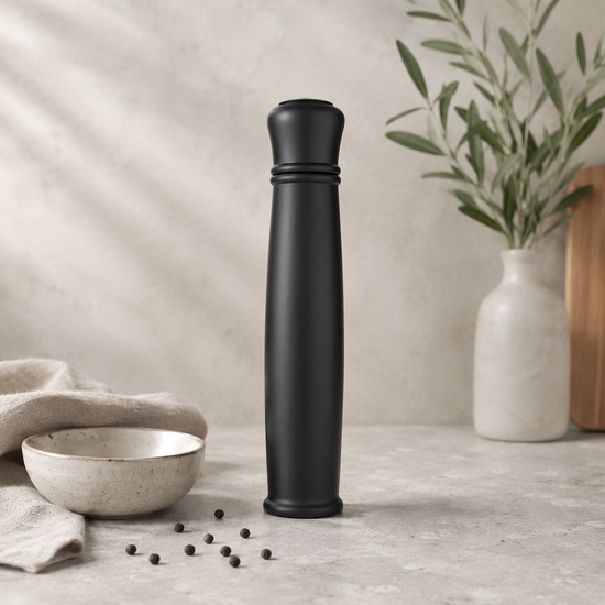 ODM 300 mm Tall Black Birch Wood Pepper Mill — image 1