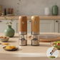 ODM Wood-Grain Rechargeable Salt & Pepper Grinder Set — image 3